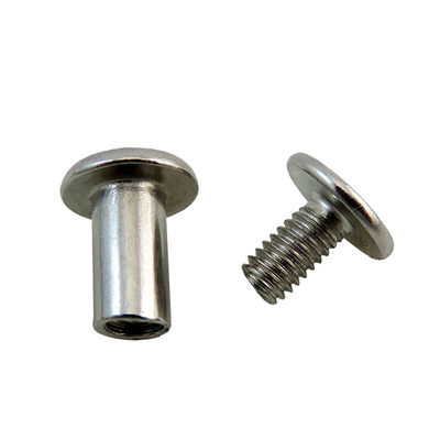 Custom Logo Double Cap Rivet for Bags Stainless Steel Brass Plastic Copper Aluminum