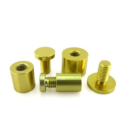 Custom 13mm 19mm 25mm Gold Plated Aluminum Sign Standoff for Acrylic RoHs Certificate