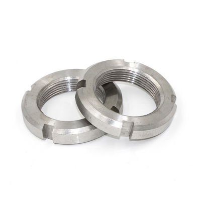 Nickel Plated 304 Stainless Steel Coarse Thread Four Slot Round Nut Grade 6.8