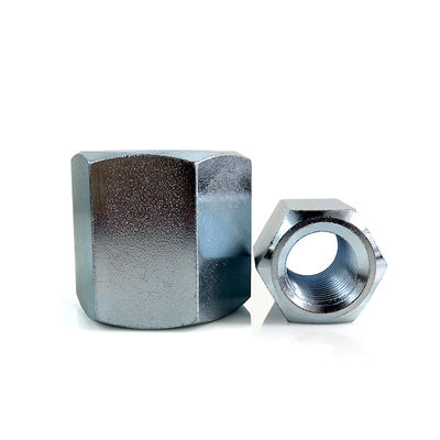 6334 Carbon Steel Long Hex Coupling Nuts Galvanized With Nickel Plated