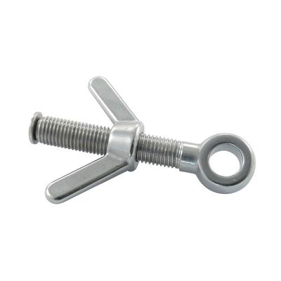 Zinc Plated Stainless Steel Eye Bolt 180mm Length With Butterfly Nut