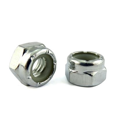 Nickel Plated M1-M16 Custom Stainless Steel Carbon Steel Hex Blue Nylock Insert Nut