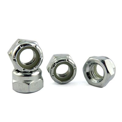 Nickel Plated M1-M16 Custom Stainless Steel Carbon Steel Hex Blue Nylock Insert Nut