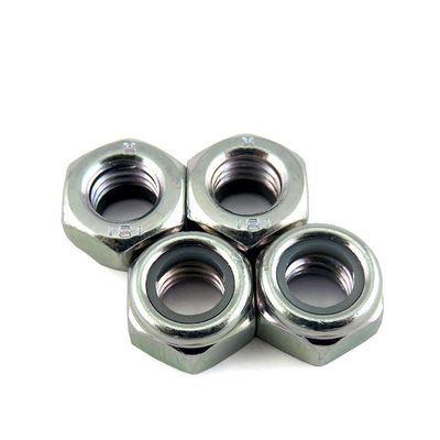 Nickel Plated M1-M16 Custom Stainless Steel Carbon Steel Hex Blue Nylock Insert Nut