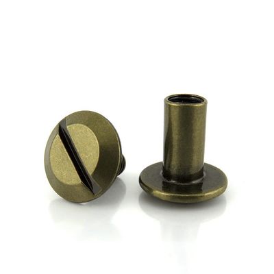 Custom Logo Double Cap Rivet for Bags Stainless Steel Brass Plastic Copper Aluminum