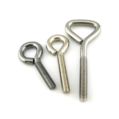 Nickel Finish Stainless Steel Eye Hooks M4*10 For INCH Measurement