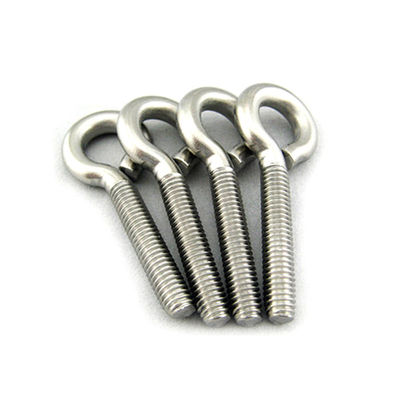 Nickel Finish Stainless Steel Eye Hooks M4*10 For INCH Measurement