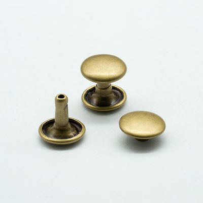 Antique Brass Solid Brass Double Cap Rivets For Leather Crafts Repair Stainless Steel