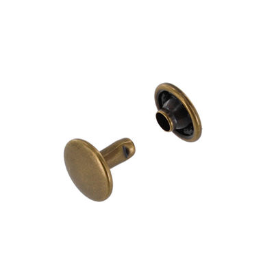 Antique Brass Solid Brass Double Cap Rivets For Leather Crafts Repair Stainless Steel