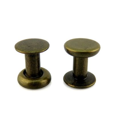 Antique Brass Solid Brass Double Cap Rivets For Leather Crafts Repair Stainless Steel