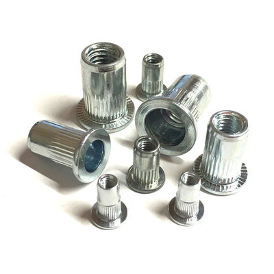 Flat Head Blind Nut Inserts Bright Zinc Plated M6 Rivet Nut Corrosion Resistant