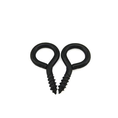 INCH Measurement Iron Eye Screw Hook Black Oxide High Precision For Fastening