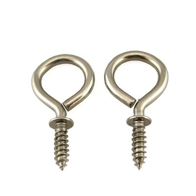 INCH Measurement Iron Eye Screw Hook Black Oxide High Precision For Fastening