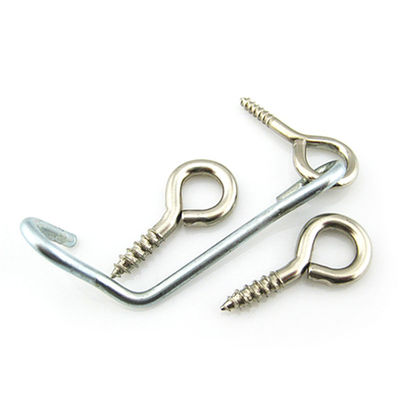 INCH Measurement Iron Eye Screw Hook Black Oxide High Precision For Fastening