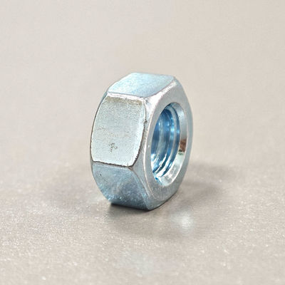 Blue Zinc Carbon Steel Hex Nut Metric Measurement For General Industry Needs