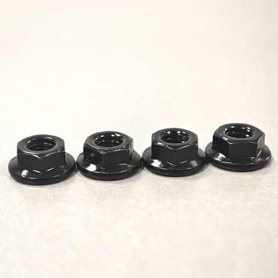 Black Zinc Serrated Hexagon Flange Nuts DIN Standard Imperial Inch Measurement System