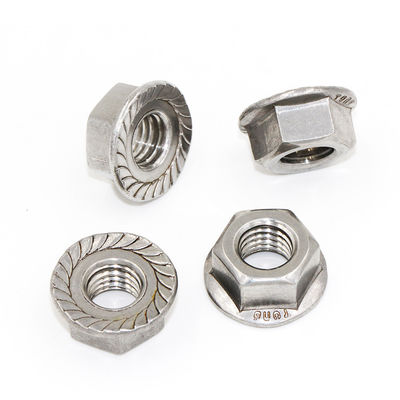 SGS Certified Stainless Steel Hex Flange Nut M7 M8 M10 304 Grade 6.8/ 8.8/ 10.9/ 12.9