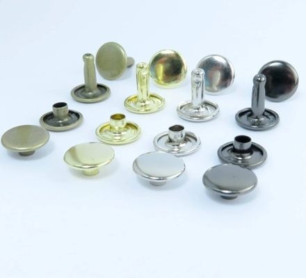 Custom Stainless Steel Leather Rivets with Double Cap DIN Standard RoHs Certificate