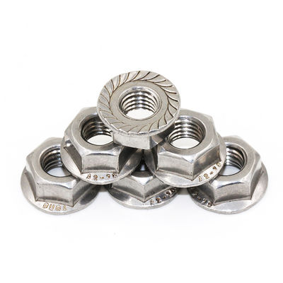 SGS Certified Stainless Steel Hex Flange Nut M7 M8 M10 304 Grade 6.8/ 8.8/ 10.9/ 12.9