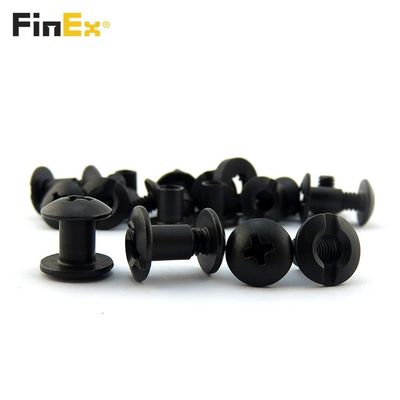 6.35mm 9.5mm Length Black Oxide Male Female Chicago Screw for Kydex Leather Holster