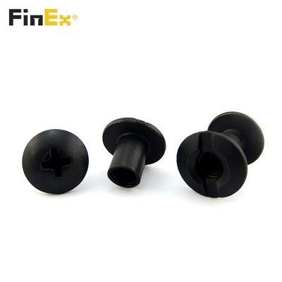 6.35mm 9.5mm Length Black Oxide Male Female Chicago Screw for Kydex Leather Holster