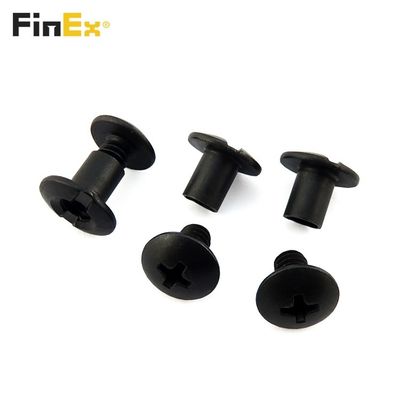 6.35mm 9.5mm Length Black Oxide Male Female Chicago Screw for Kydex Leather Holster