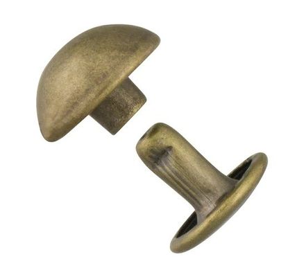 9 12 14 Flat Head Solid Copper Leather Rivets And Burrs Complying With ISO9001 2015