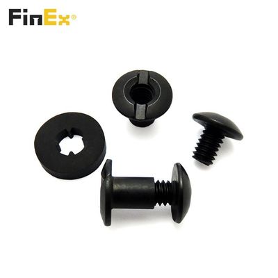 6.35mm 9.5mm Length Black Oxide Male Female Chicago Screw for Kydex Leather Holster