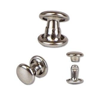 Custom Finish 6mm Double Cap Metal Rivets Studs For Leather and ISO9001 2015 Certified