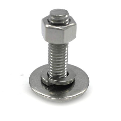 Fully Threaded 304 Stainless Steel Hex Head Screw with Flat Lock Washers