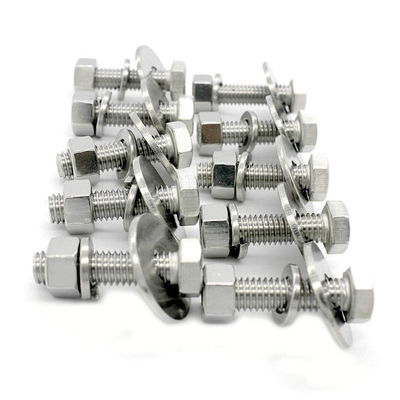 Fully Threaded 304 Stainless Steel Hex Head Screw with Flat Lock Washers
