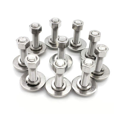 Fully Threaded 304 Stainless Steel Hex Head Screw with Flat Lock Washers