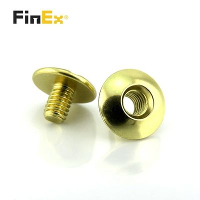 Custom 4.5MM Brass Binding Screw Posts Belt Chicago Screw Rivets Silver Plated Finish