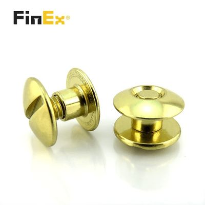 Custom 4.5MM Brass Binding Screw Posts Belt Chicago Screw Rivets Silver Plated Finish