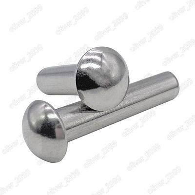 DIN Standard Half Round Head Stainless Steel Solid Semi Tubular Rivet in Custom Sizes