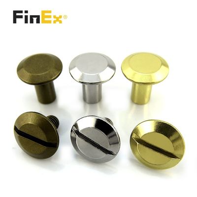 Metric Custom Male Female 1/2 Flat Head Bronze Chicago Screw with Black Oxide Finish