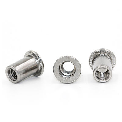 Nickel Plated Stainless Steel Rivet Nut Flat Head Grade 8.8 For Heavy Duty