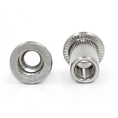 Nickel Plated Stainless Steel Rivet Nut Flat Head Grade 8.8 For Heavy Duty
