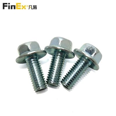 Metric Serrated Flange Bolt 8.8 M6 Metal Bolt With 12 Point And Stainless Steel Hex Nut