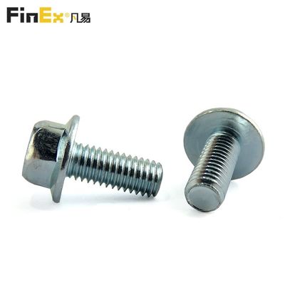 Metric Serrated Flange Bolt 8.8 M6 Metal Bolt With 12 Point And Stainless Steel Hex Nut