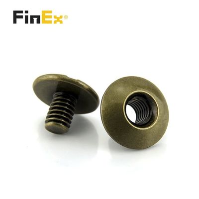 Male and Female Steel Chicago Screws for Leather Decoration in Custom Bronze Color