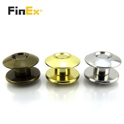 Male and Female Steel Chicago Screws for Leather Decoration in Custom Bronze Color