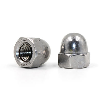 Imperial Measurement System Stainless Steel 304 Hex Cap Nuts with Nickel Plating