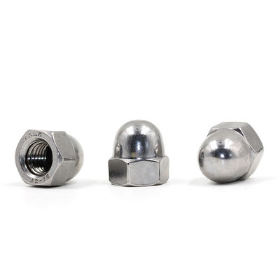 Imperial Measurement System Stainless Steel 304 Hex Cap Nuts with Nickel Plating
