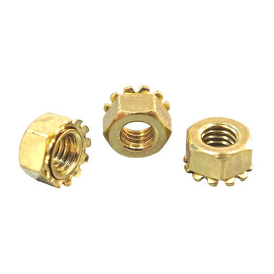 Polished M8 Brass K Lock Nut Zinc Plated Hex Keps Nut For Industrial Applications