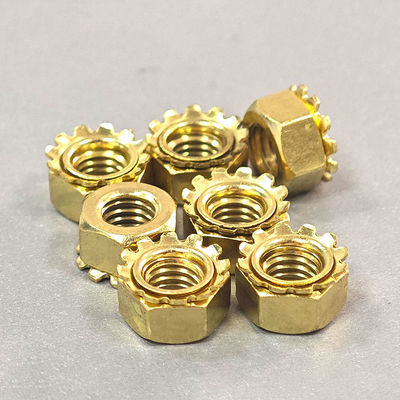 Polished M8 Brass K Lock Nut Zinc Plated Hex Keps Nut For Industrial Applications