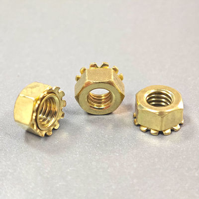 Polished M8 Brass K Lock Nut Zinc Plated Hex Keps Nut For Industrial Applications