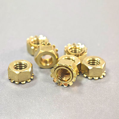 Polished M8 Brass K Lock Nut Zinc Plated Hex Keps Nut For Industrial Applications