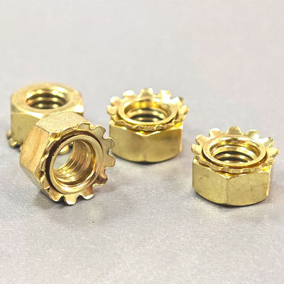 Polished M8 Brass K Lock Nut Zinc Plated Hex Keps Nut For Industrial Applications