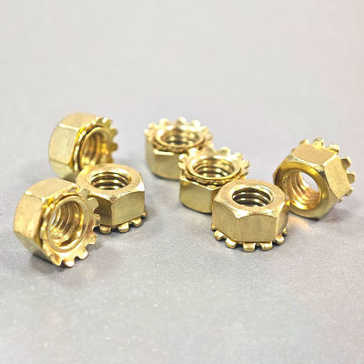 Polished M8 Brass K Lock Nut Zinc Plated Hex Keps Nut For Industrial Applications